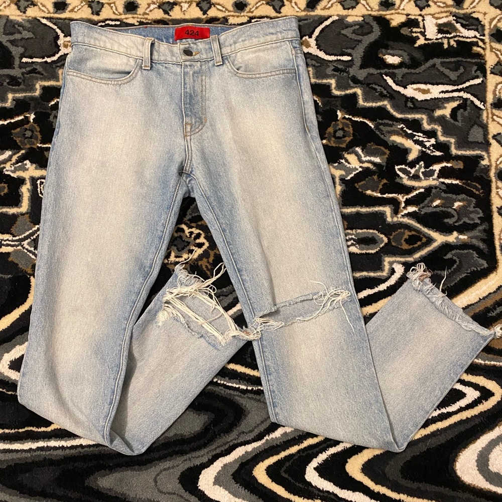 424 on fairfax distressed jeans